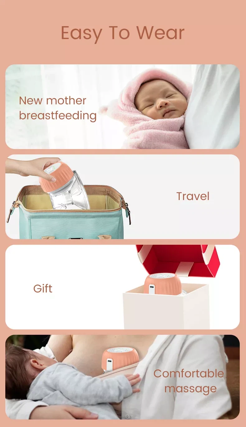 smart wearable automatic breast pump