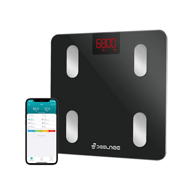 Amazon 180kg 400lb Bluetooth Body Fat Scale Smart Wireless Digital Bathroom Scale Body Composition Monitor Health Analyzer OEM